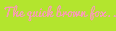 Image with Font Color F6A0B0 and Background Color B4E52E